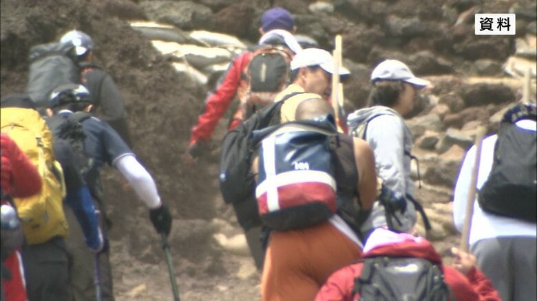富士山の登山者