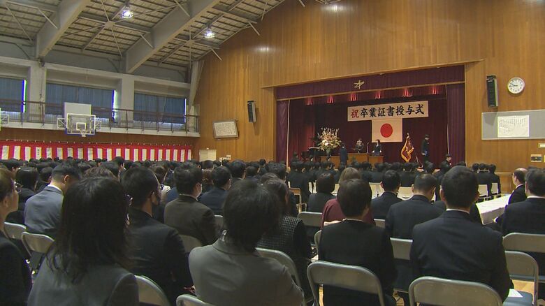 関屋中学校の卒業式