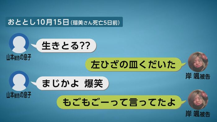 LINEやりとり(2019年10月15日 瑠美さん死亡5日前)