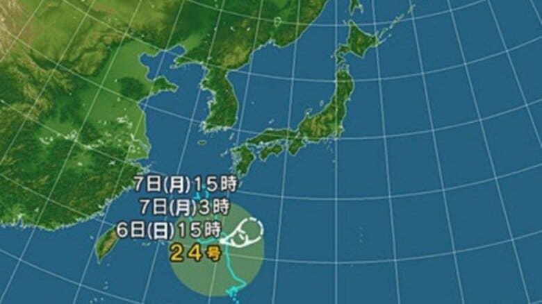 【台風情報】台風24号や前線の影響は　西日本から北日本の太平洋側を中心に7日にかけて大雨となる所がある見込み　東北、関東甲信、東海では「線状降水帯」が発生する可能性｜FNNプライムオンライン