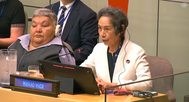 「これ以上ヒバクシャを増やしてはならない」国連本部で被団協の和田氏が訴え　「核兵器は正義の力でない」英語でスピーチ｜FNNプライムオンライン