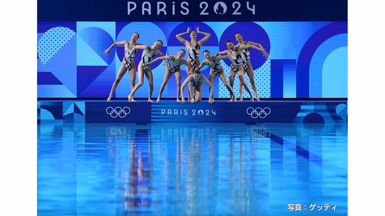 パリ五輪　アーティスティックスイミング・チームフリールーティン　日本は総合4位に｜FNNプライムオンライン