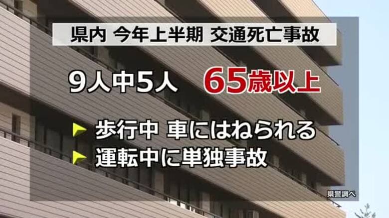 上半期の交通事故　福井県内で9人が死亡、うち5人が高齢者　歩行での道路横断や運転中の速度に県警が注意呼びかけ｜FNNプライムオンライン