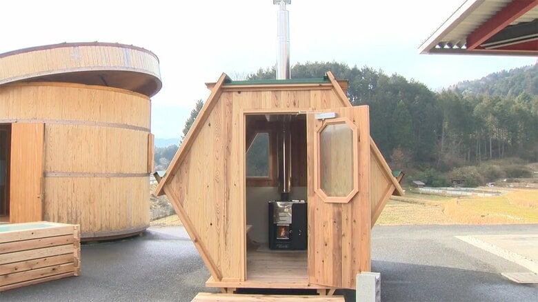 新開発した「六角サウナ」