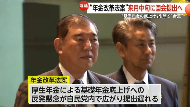 反発を招く懸念が自民党内で広がり、提出が遅れていた年金法案