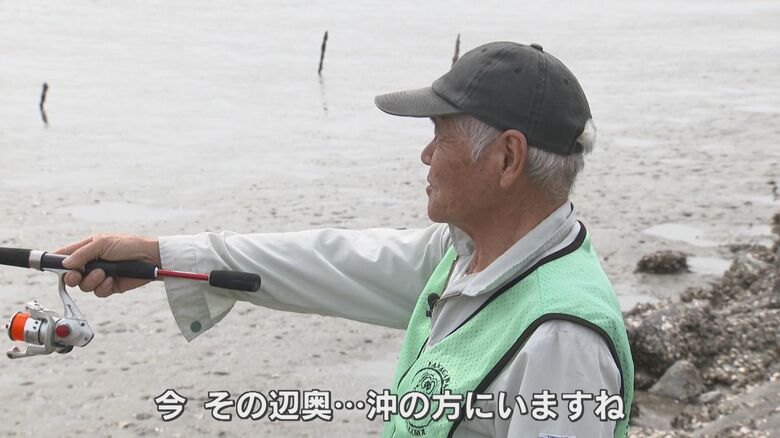ムツかけ漁を指南する『柳川むつごろう会』の森田保幸さん