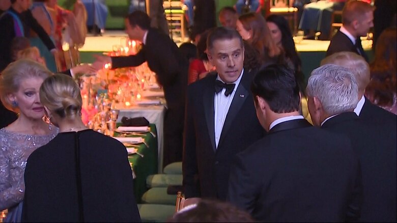 インド・モディ首相を招いた公式晩餐会に出席したハンター氏（6月22日）