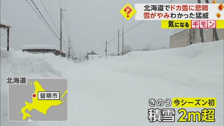あたり一面ドカ雪に埋め尽くされている