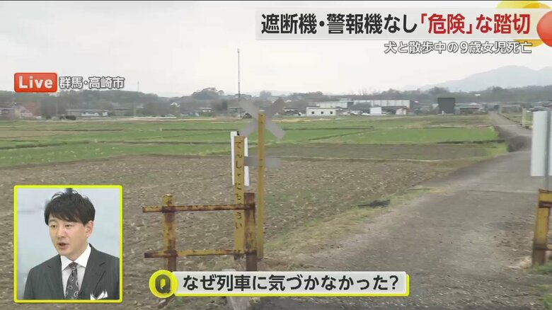 基本的には農道で、目の前には田んぼが広がっている