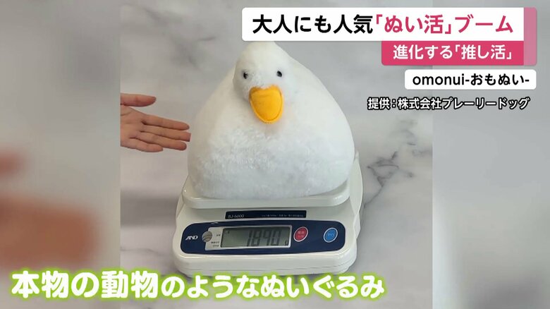 重さ約2キロ！リアルな抱き心地