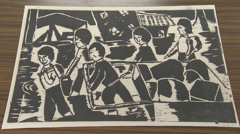 作品名「ひなん」