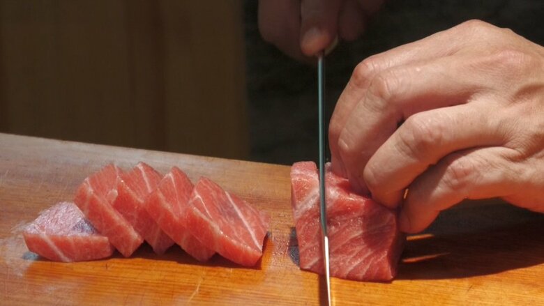 使用するマグロは日本産のものからスペイン産に変更