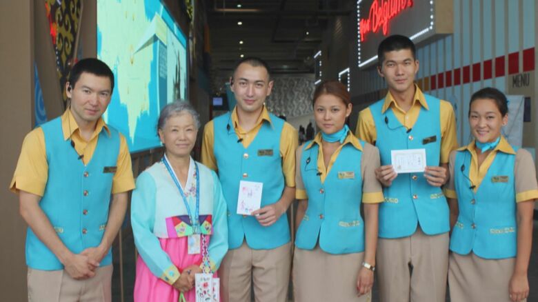 イタリア・ミラノ万博を訪れた山田さん（２０１５年）　※提供：山田外美代さん