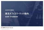 ＜2026年4月末＞東京オフィスマーケット動向 空室率・平均募集賃料潜在空室率 2.57％（前月比：-0.05pt）、平均募集賃料 31,783円/坪（前月比： ＋837円/坪）