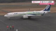 大阪・関西万博の熱気と理念継承　ANA特別デザイン機の初便が鳥取空港に　地方創生を“空から発信”