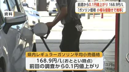 レギュラーガソリン価格　前週から0.1円値上がり168.9円/L　秋田