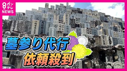お墓参りする人が減少　熱心に墓掃除するのは「代行サービス」　「墓じまい」の申し込みが数年前の10倍近くという業者も