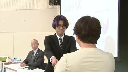 滝沢市×盛岡大学　学習支援ボランティア証明書交付式　岩手県