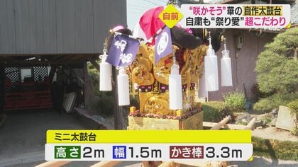 2歳の頃から大の祭り好き「ずっと見ていたい」と“太鼓台”を手作り 金糸飾りも刺しゅう、再開願い完成へ磨き【愛媛発】｜FNNプライムオンライン