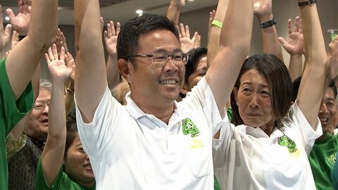 沖縄県知事選　新人の古謝玄太氏が当確　｢新しい県政｣現職の玉城デニー氏破る