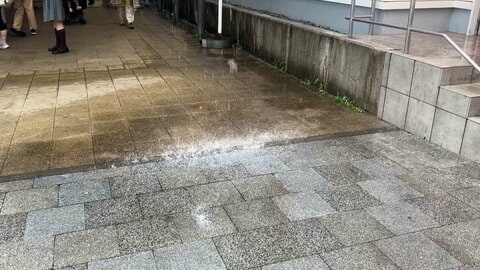 「制服びしょびしょ…」帰宅時間帯をゲリラ雷雨直撃　道路冠水も　関東各地で大雨警報　甲府は1時間で6℃超低下