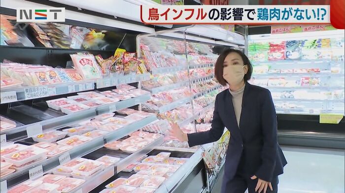 スーパーの鶏肉売り場