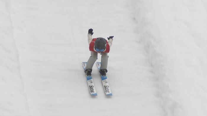 野沢温泉ジュニアスキークラブの練習