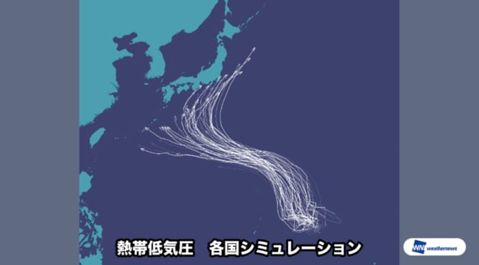 熱帯低気圧　各国のシミュレーション