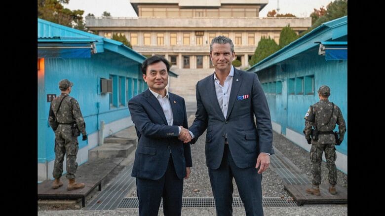 北朝鮮「敵対的本性の露出である」と批判“対抗措置”予告し警告…ヘグセス国防長官の板門店視察やアメリカ原子力空母が韓国へ入港したことを受け｜FNNプライムオンライン