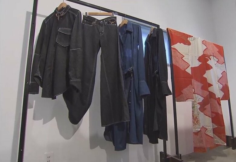 中古着物を再生した日本初のデニム商品…デニムの武骨なイメージと絹着物の繊細な表情がマッチ！