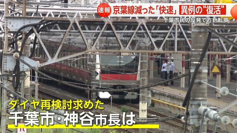 千葉市にある蘇我駅と東京駅をつなぐJR京葉線の電車