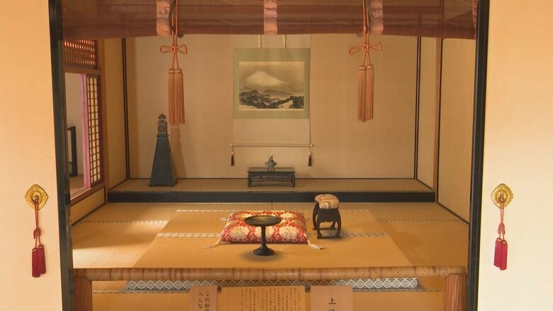 福岡藩の黒田家がよく宿泊したという「上段の間」