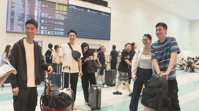 福岡空港国際線到着ロビー（10月1日）