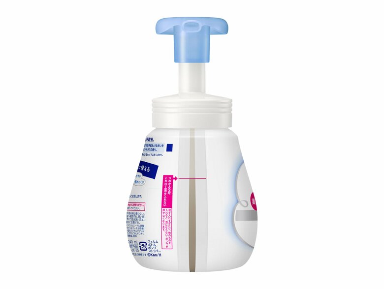 「ビオレu泡ハンドソープ」のビジブルライン　中央部分（提供：花王）