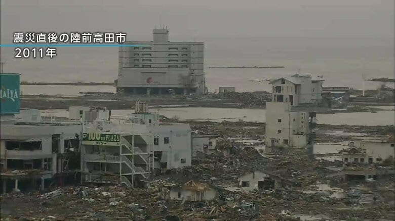 震災直後の陸前高田市（2011年）