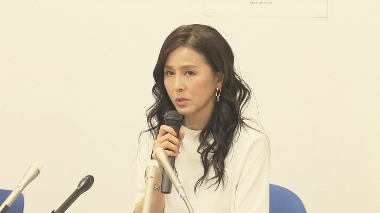 判決後、会見を開いた動物環境・福祉協会Evaの杉本彩理事長（5月10日）