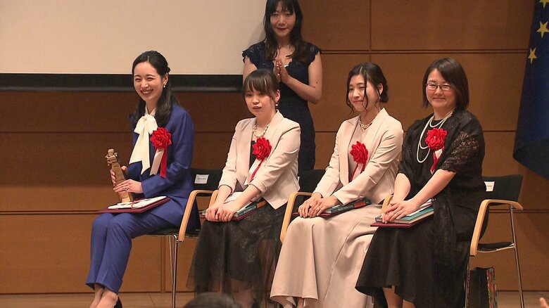 今回の受賞者（左から市川さん、門脇さん、森山さん、佐々本さん）