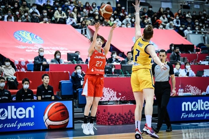 3Pシュート7本、21得点を挙げたキャプテン・林咲希選手 (C)FIBA