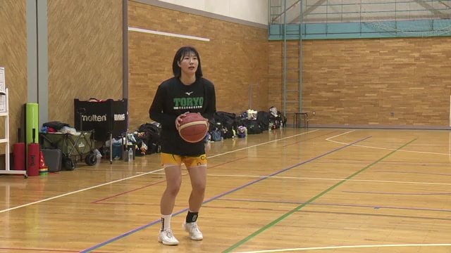キャプテンのフォワード・柴田美奈選手 チームの得点の3割以上を一人で稼ぐ