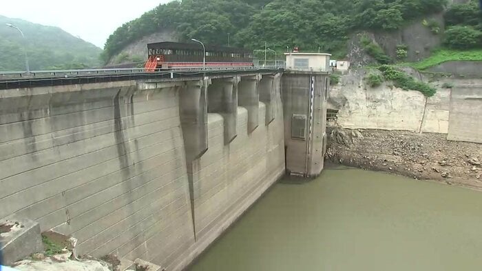 再び断水となる恐れがある豊沢ダム(8月25日)
