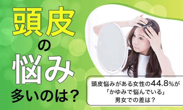 【頭皮の悩み多いのは?】頭皮悩みがある女性の44.8%が「かゆみで悩んでいる」男女での差は?
