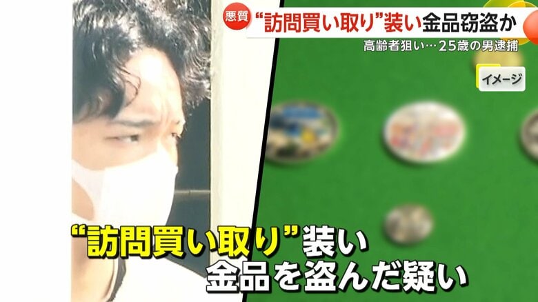 “訪問買い取り”装い88歳高齢女性宅から金品窃盗か…25歳男を逮捕　帰宅した家族が通報　千葉・いすみ市｜FNNプライムオンライン