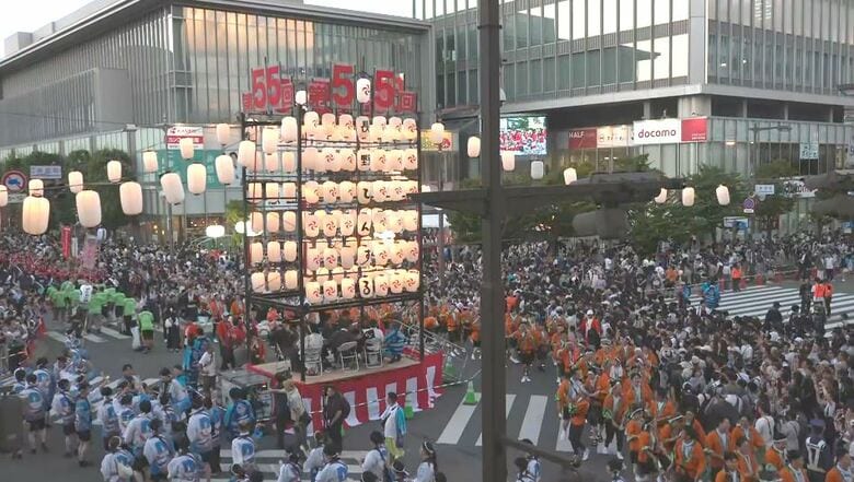 「一生の思い出に」長野びんずるにEXILEのMAKIDAIさんも参加　各地で夏祭り　松本ぼんぼんには約7400人　｜FNNプライムオンライン
