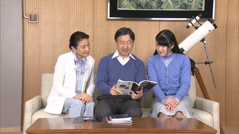 平成30(2018)年2月 陛下58歳の誕生日映像 背景に愛用の天体望遠鏡が映っている