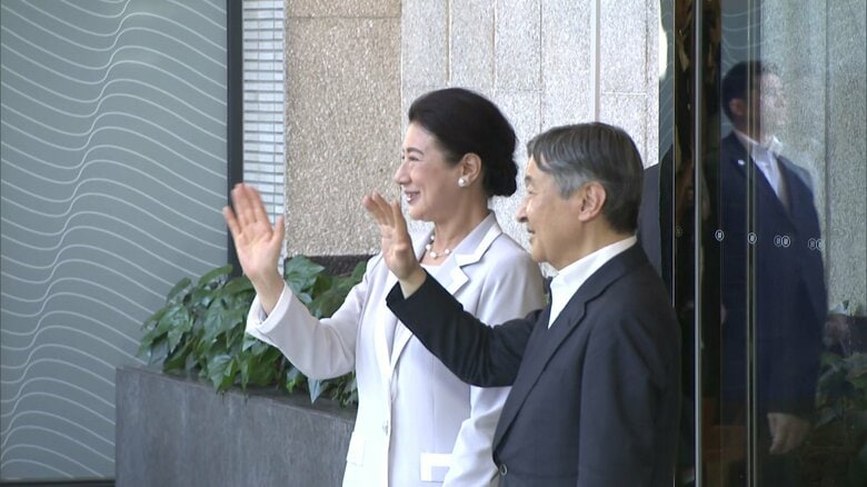 松山市のホテルに到着された天皇皇后両陛下