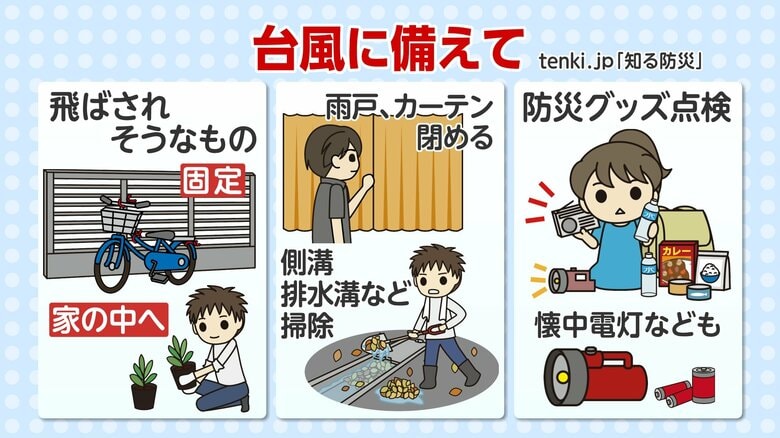 台風に備えて