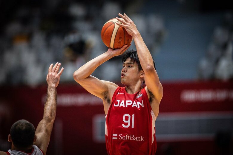 要所で活躍を見せた吉井裕鷹選手（7月15日、対シリア戦より）（C）FIBA