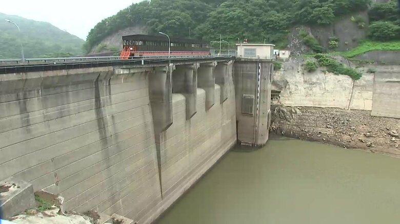 再び断水となる恐れがある豊沢ダム（8月25日）