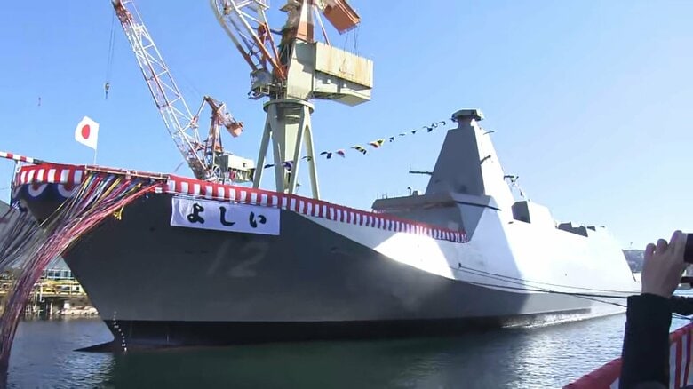 最新鋭もがみ型護衛艦「よしい」進水式（12月）