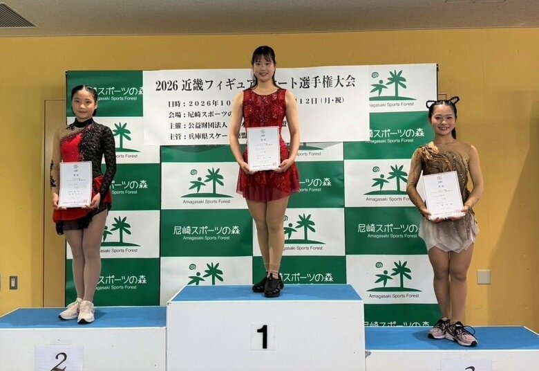 ジュニア女子表彰台（近畿選手権）